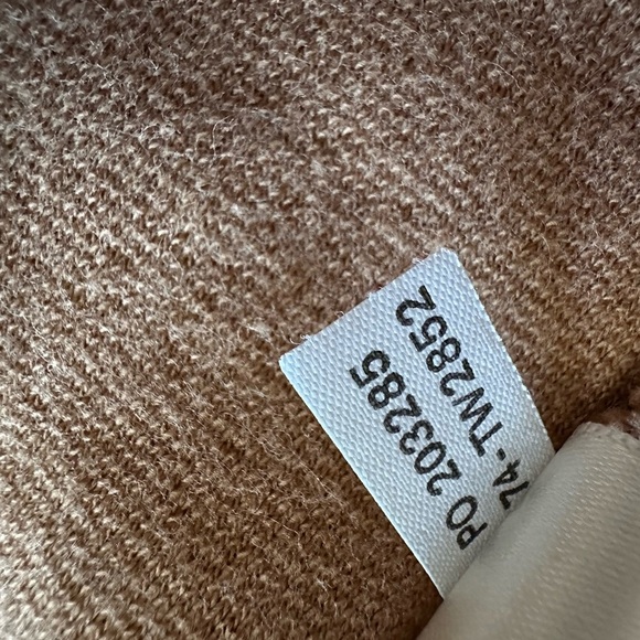 TOMMY BAHAMA Women Sz S Peach Rib Knit Pullover 1/4 Zip Sweater Cotton/Stretch - Picture 7 of 8